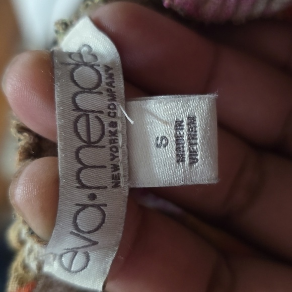 Eva Mendes Floral Puff Sleeve Smocked Crop Top Size Small - Picture 5 of 6